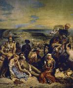 Eugene Delacroix blodbafet chios oil painting